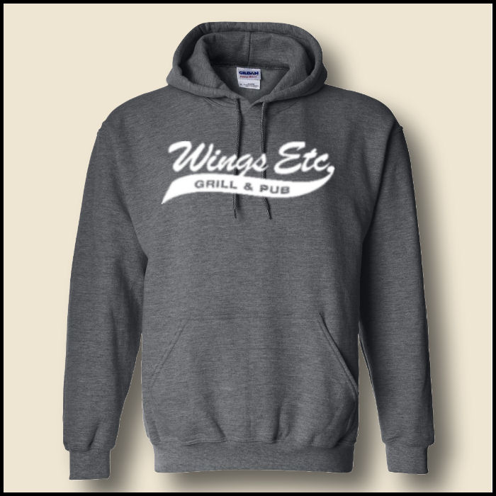 Dark Heather Wings Etc. Pullover Hoodie